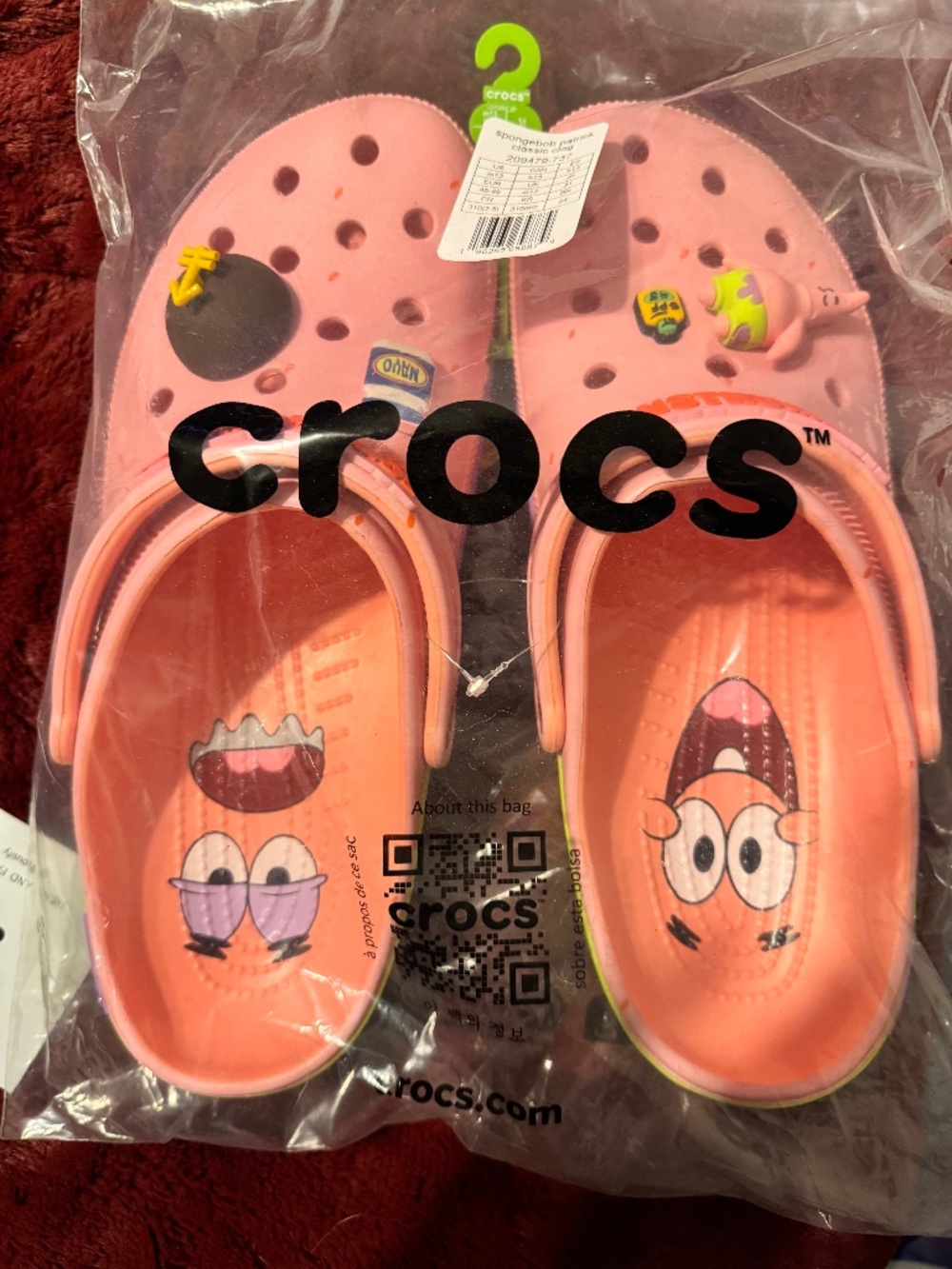 Men’s size 13, Patrick crocs